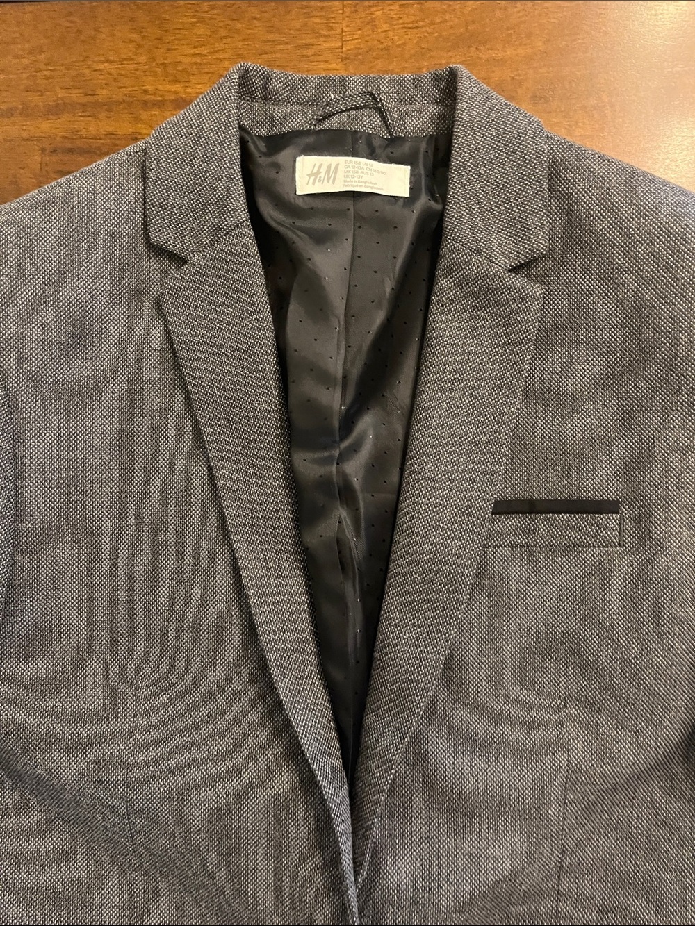 H&M Big Boys Gray Tailored Blazer size 16 - Picture 2 of 5